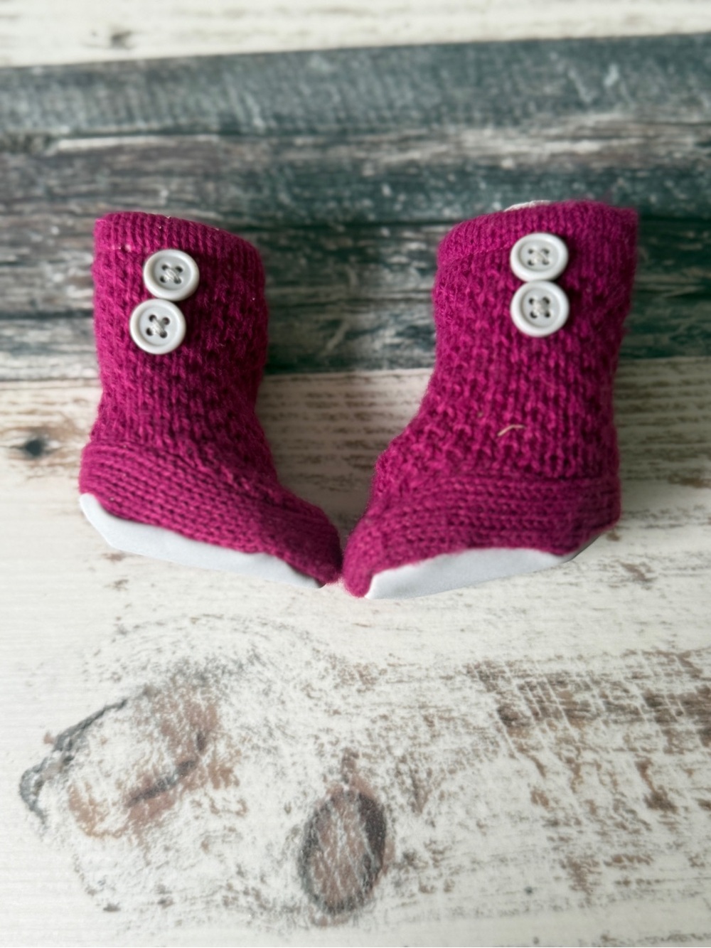 My American Girl Doll COZY SWEATER Outfit - 18” Doll Shoes Knit BOOTS Only
